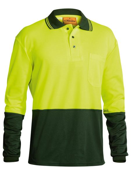 Two tone Hi Vis Polo Shirt Long Sleeve - BK6234