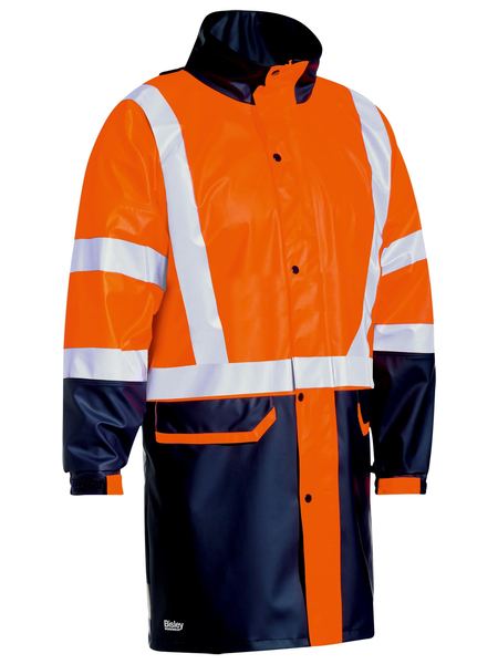 Taped Hi Vis Stretch PU Rain Coat - BJ6935HT