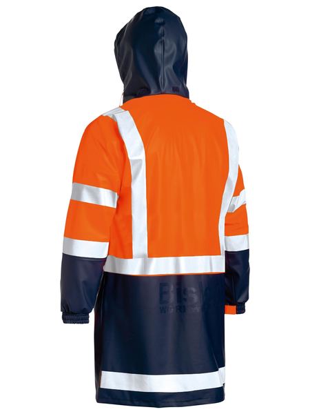 Taped Hi Vis Stretch PU Rain Coat - BJ6935HT