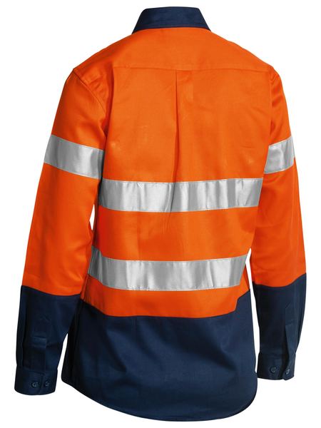 Women's Taped Two Tone Hi Vis Drill Long Sleeve - BLT6456