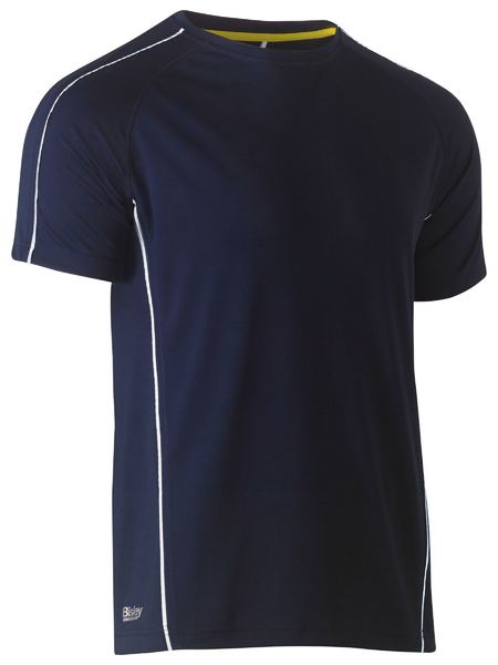 Cool Mesh Tee With Reflective Piping - BK1426