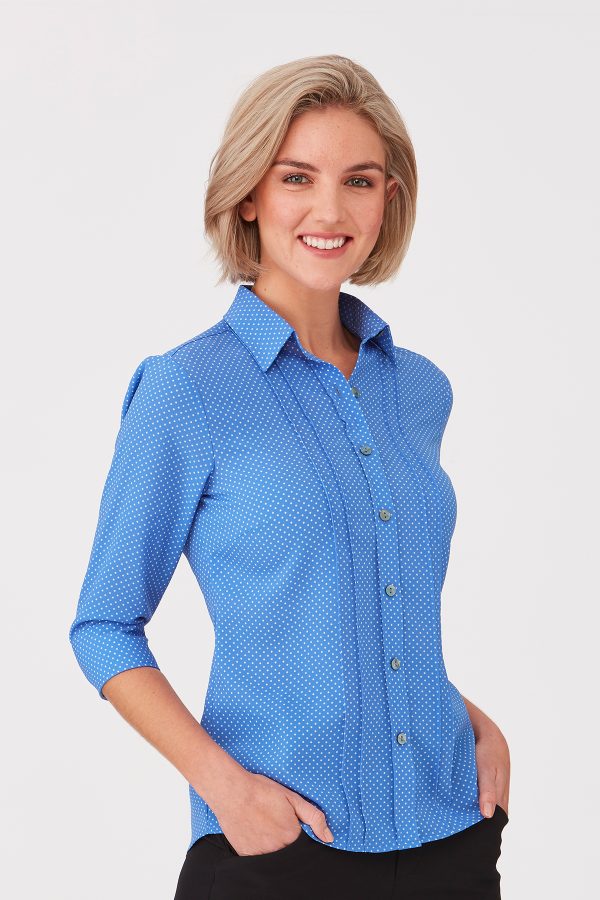 City Stretch Spot 3/4 Sleeve Shirt - 2172 (5 Colours)