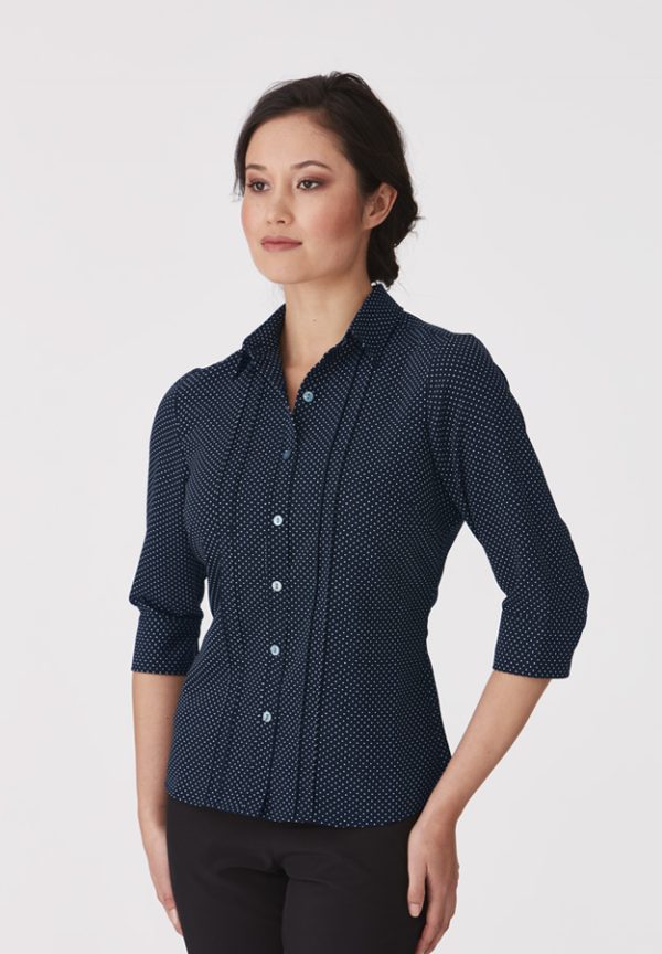City Stretch Spot 3/4 Sleeve Shirt - 2172 (5 Colours)