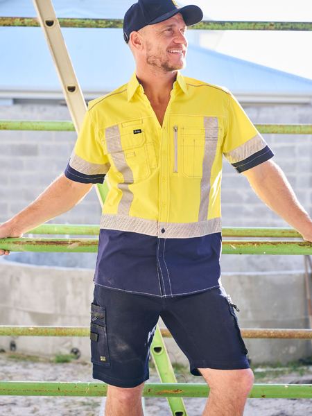 Flex & Move Stretch Denim Zip Cargo Shorts - BSHC1335