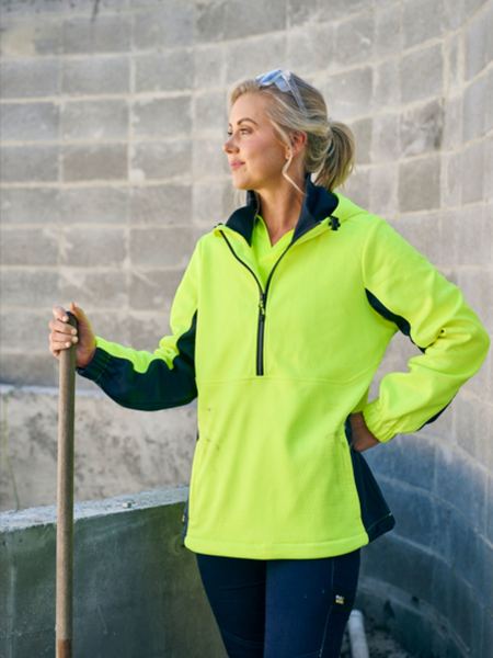 Women's Hi Vis Liquid Repellent Fleece Hoodie - BKL6571