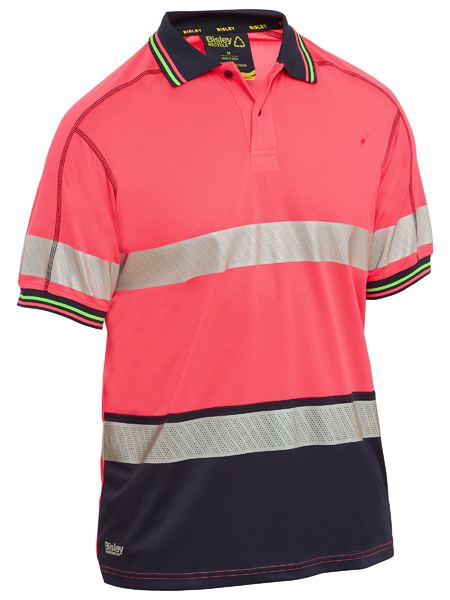 Taped Hi Vis Polyester Mesh Polo - BK1219T
