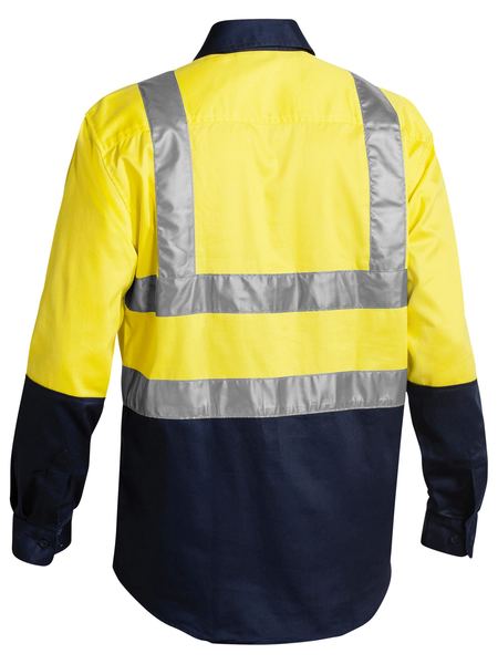 3M Taped Two Tone Hi Vis Drill Shirt Long Sleeve - BS6267T