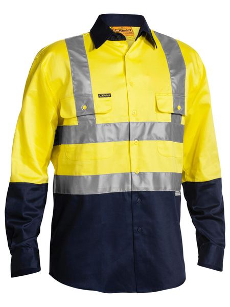 3M Taped Two Tone Hi Vis Drill Shirt Long Sleeve - BS6267T