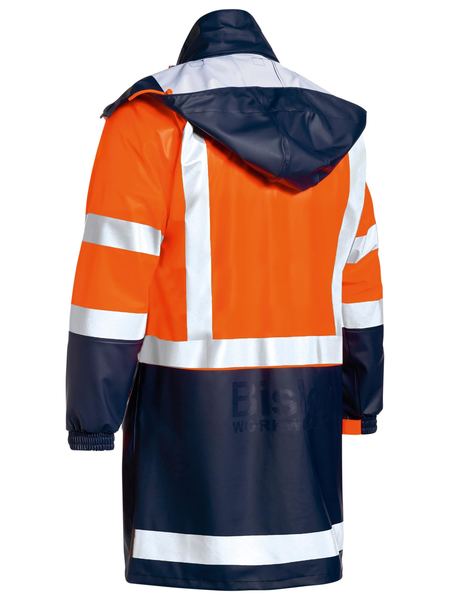 Taped Hi Vis Stretch PU Rain Coat - BJ6935HT