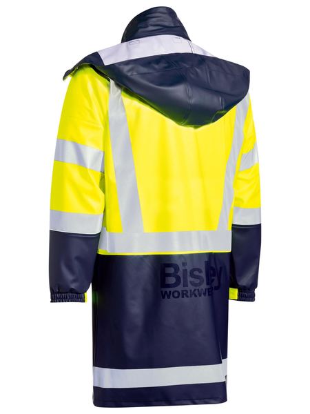 Taped Hi Vis Stretch PU Rain Coat - BJ6935HT
