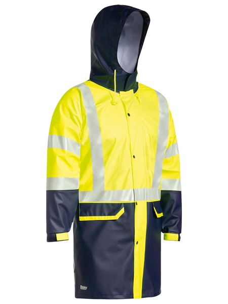 Taped Hi Vis Stretch PU Rain Coat - BJ6935HT