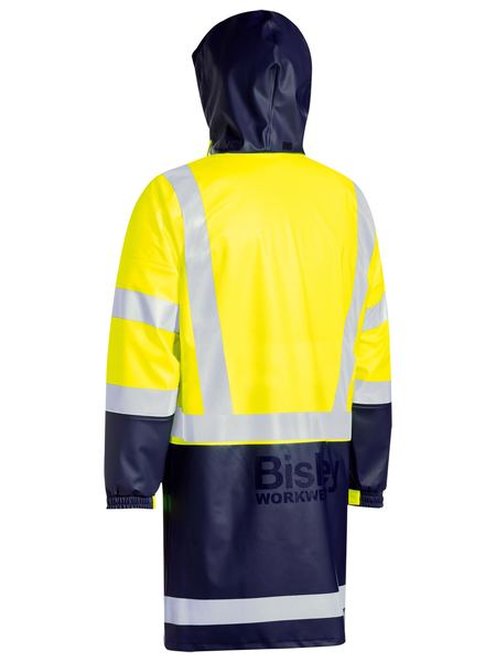 Taped Hi Vis Stretch PU Rain Coat - BJ6935HT