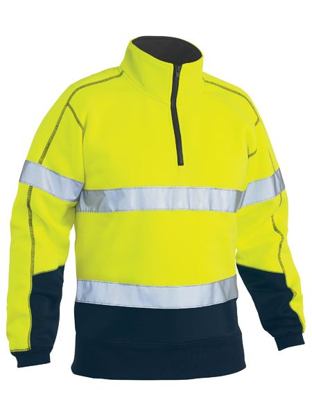 Taped Hi Vis 1/4 Zip Fleece Pullover - BK6989T