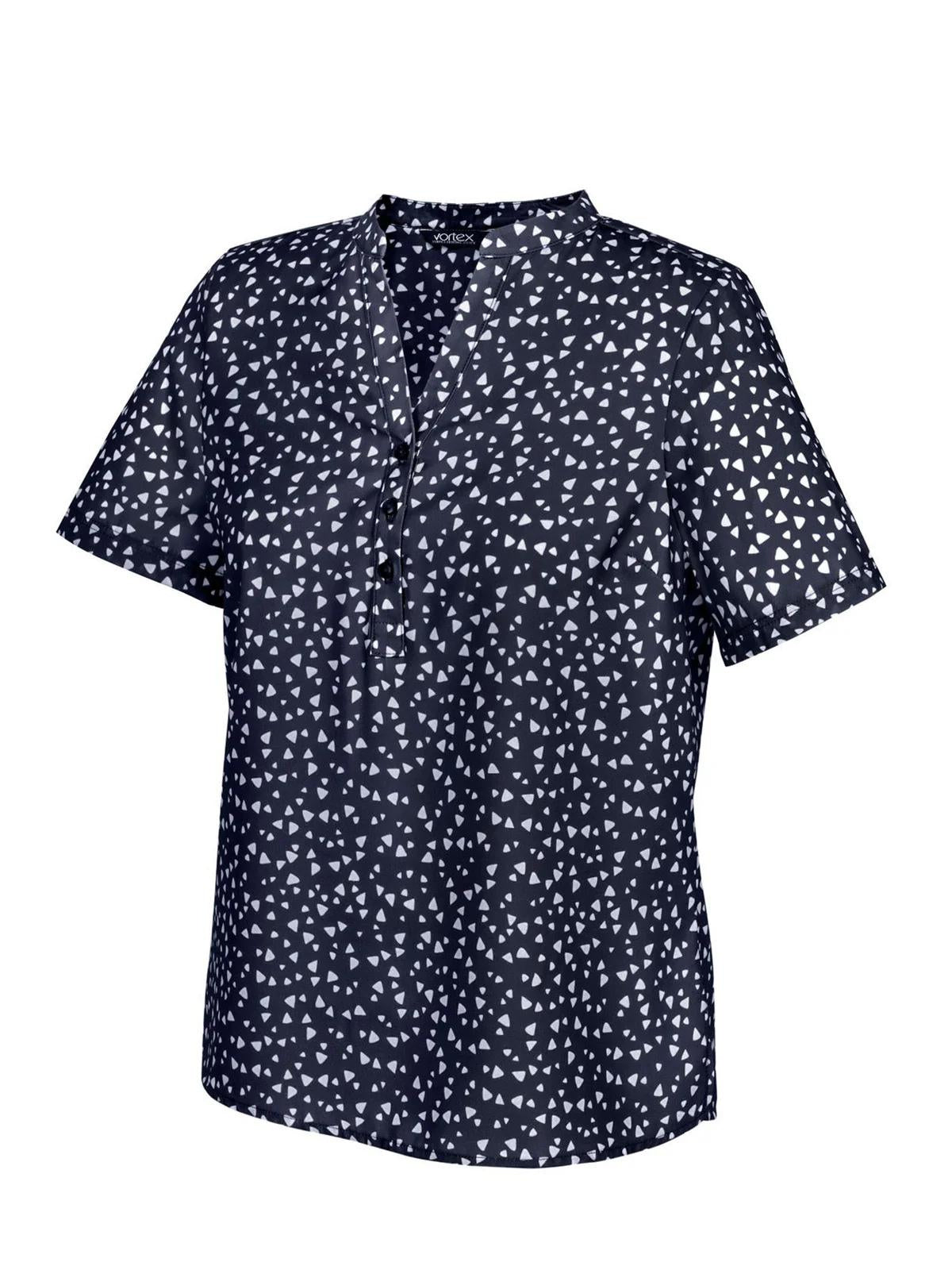 Bella 3 Button Neck Short Sleeve Top