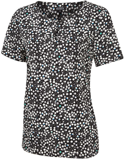 Imogen Button Neck Printed Shell