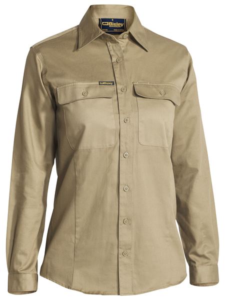 Womens Drill Shirt Long Sleeve - BL6339