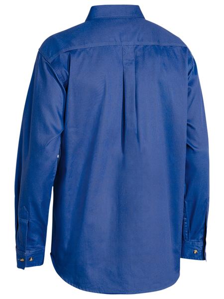 Closed Front Cotton Long Sleeve Drill Shirt - BSC6433