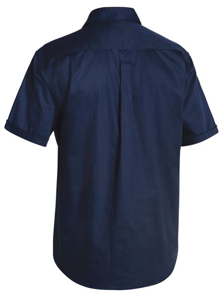 Closed Front Cotton Short Sleeve Drill Shirt - BSC1433