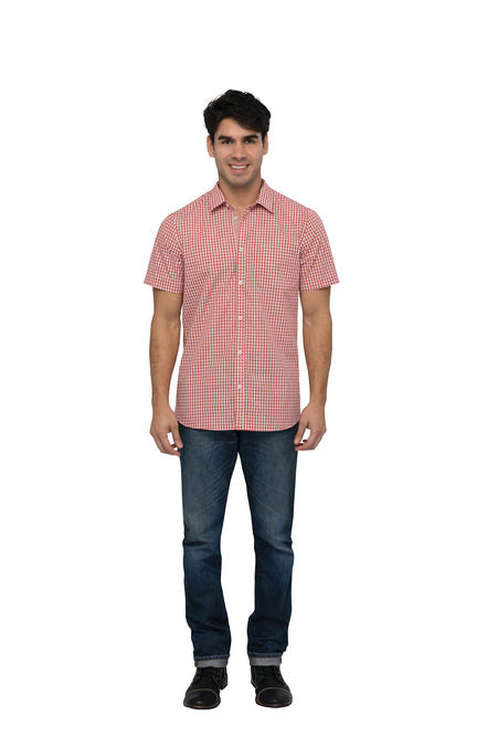 Mens Gingham Dress Shirt SHC01