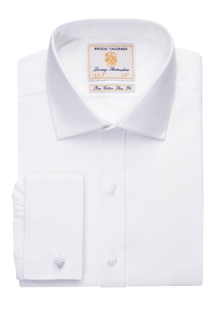 Prato Men's Slim Fit Double Cuff L/S Shirt - 7720