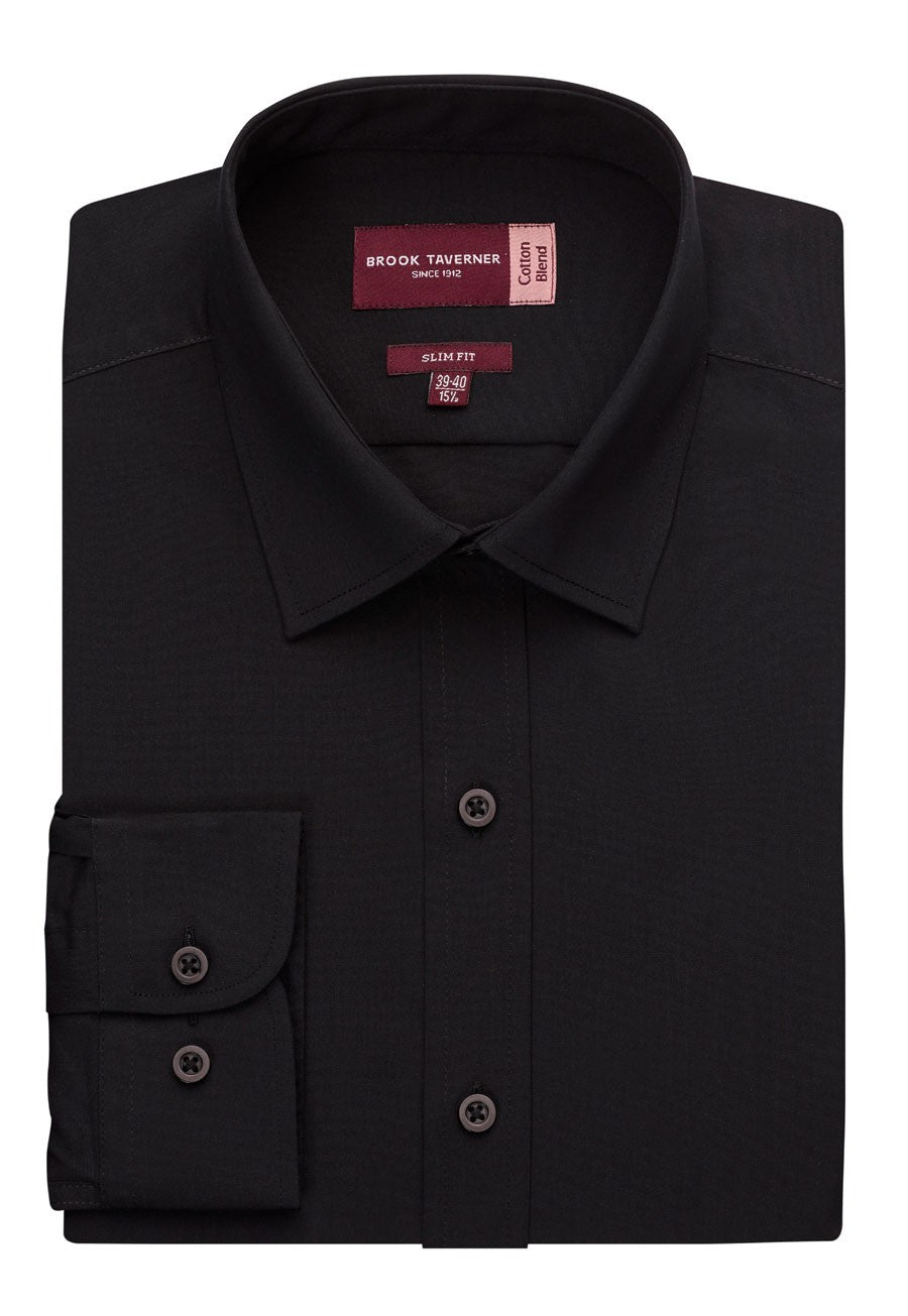 Pisa Men's Slim Fit Single Cuff L/S Shirt - 7721