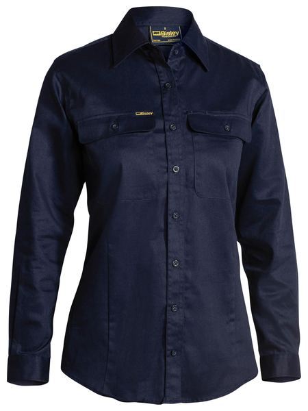 Womens Drill Shirt Long Sleeve - BL6339