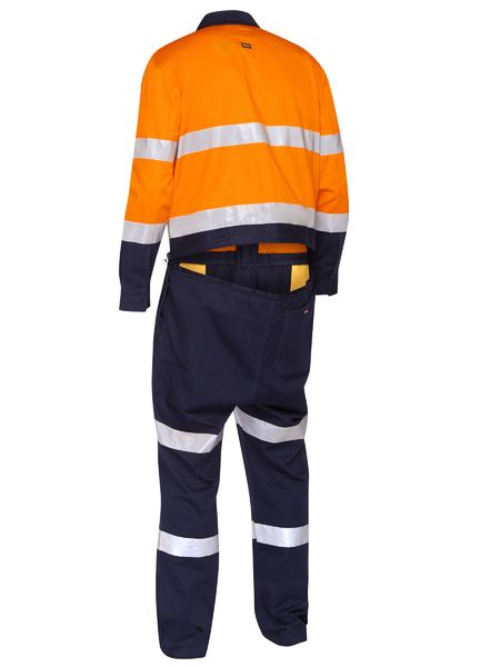 Taped Hi Vis Work Coverall With Waist Zip Opening - BC6066T
