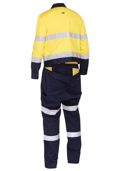 Taped Hi Vis Work Coverall With Waist Zip Opening - BC6066T