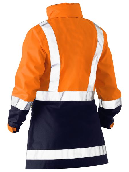 Women’s H Taped Two Tone Hi Vis Rain Jacket - BJL6966T