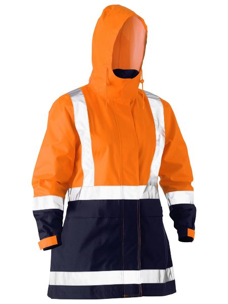 Women’s H Taped Two Tone Hi Vis Rain Jacket - BJL6966T