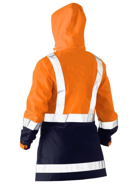 Women’s H Taped Two Tone Hi Vis Rain Jacket - BJL6966T