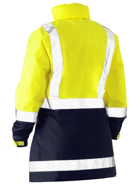 Women’s H Taped Two Tone Hi Vis Rain Jacket - BJL6966T