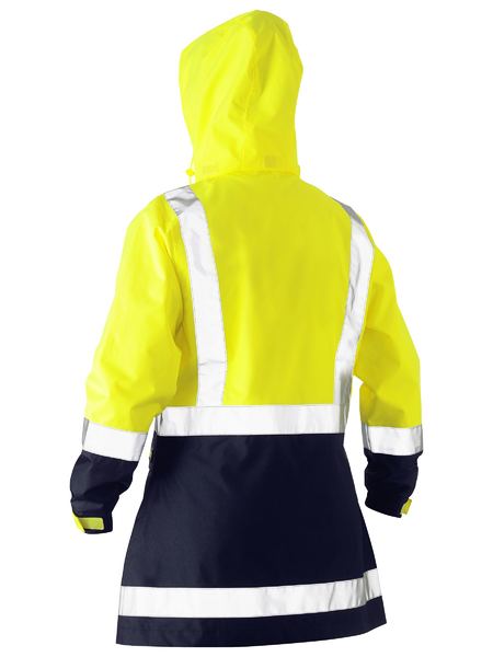 Women’s H Taped Two Tone Hi Vis Rain Jacket - BJL6966T