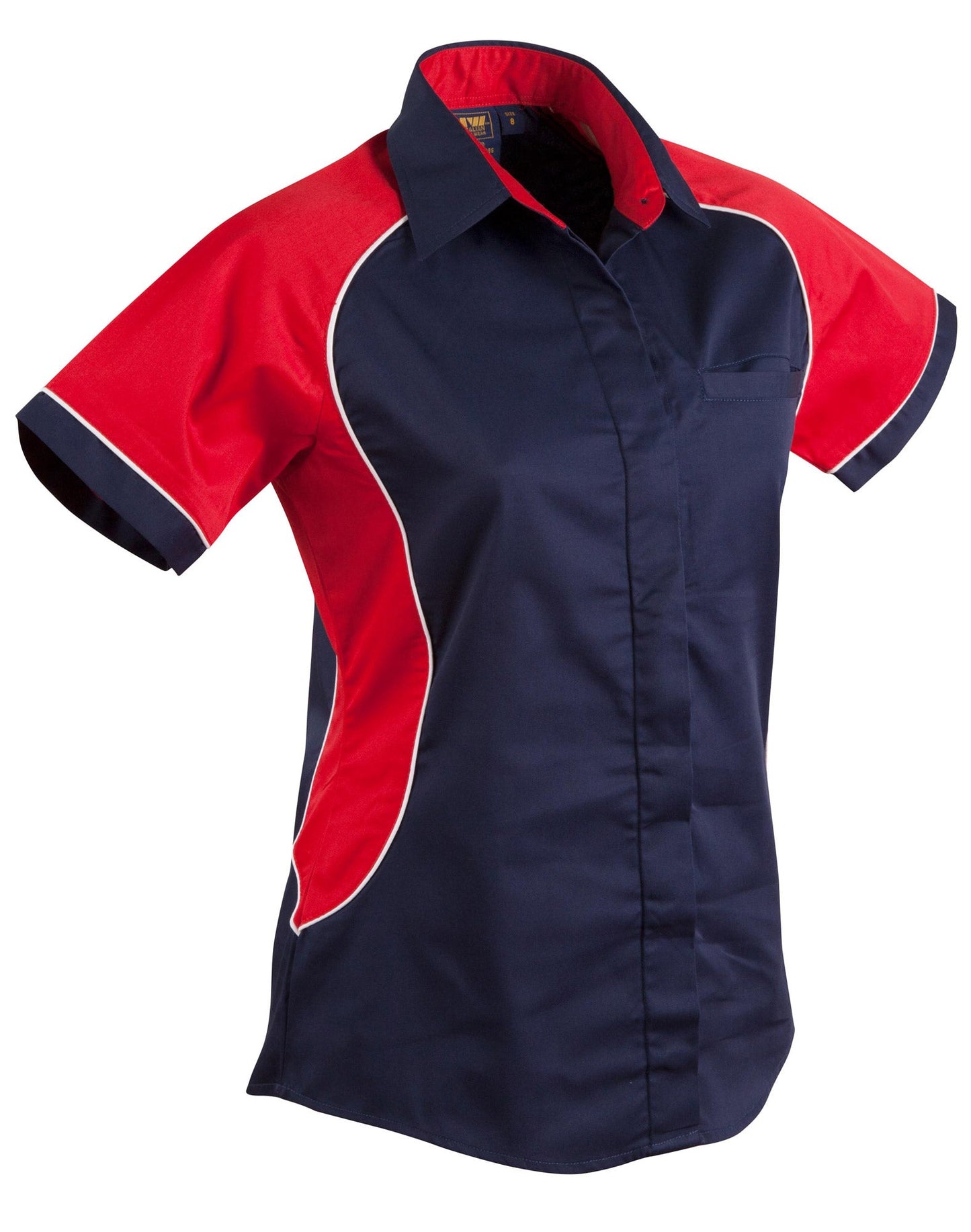 Ladies Tri Colour Contrast Shirt - BS16