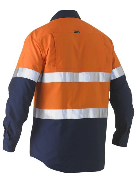 Taped 2 Tone Hi Vis Recycled Drill Shirt - BS6996T