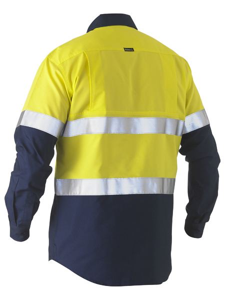 Taped 2 Tone Hi Vis Recycled Drill Shirt - BS6996T
