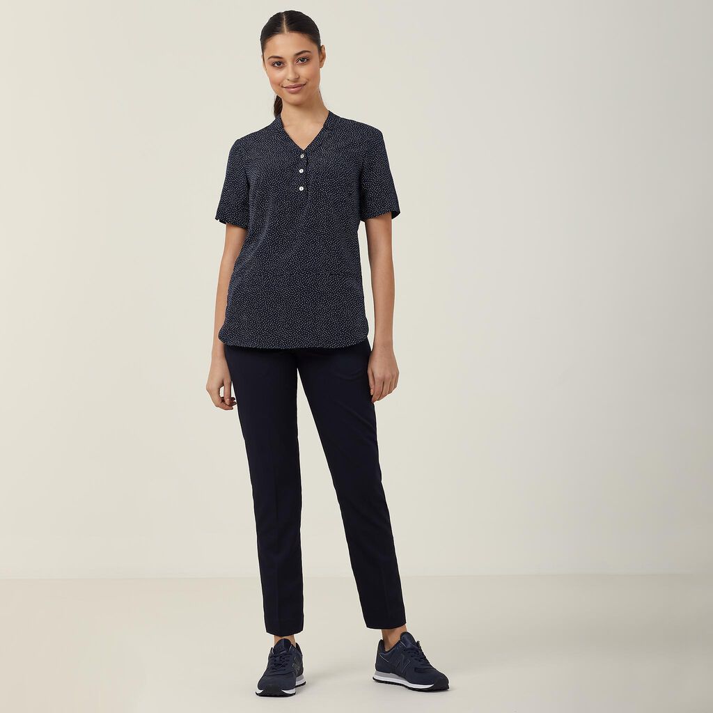 Ladies Silvi Spot Print Short Sleeve Tunic - CAT9XP