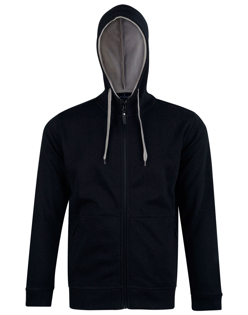 Men's Full Zip Contrast Fleecy Hoodie - FL17