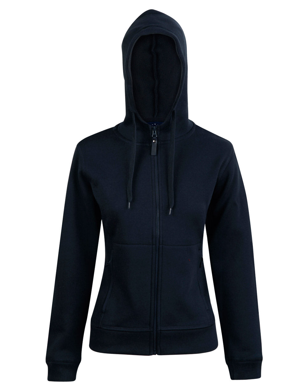 Ladies Full Zip Contrast Fleecy Hoodie - FL18