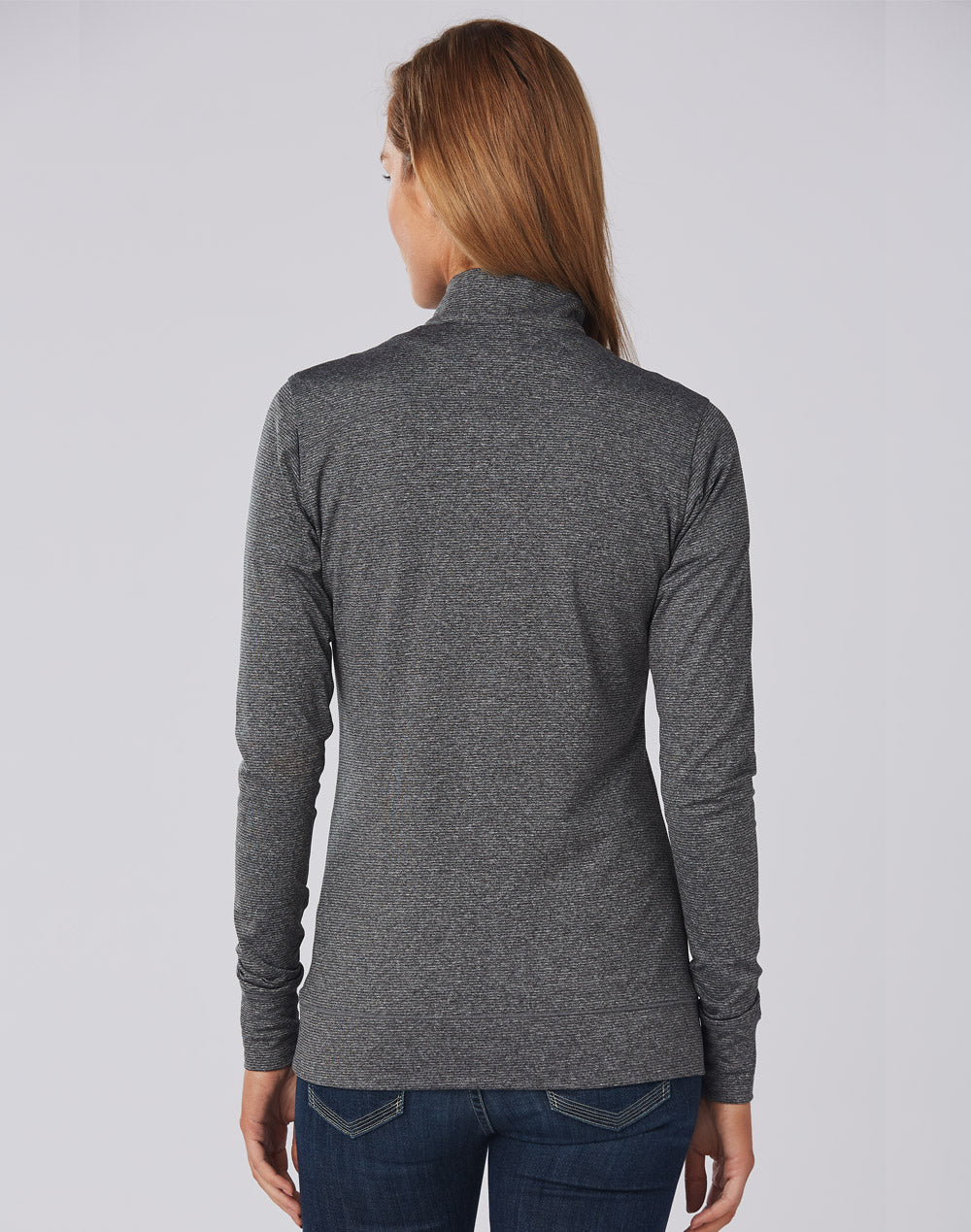 Ladies Half Zip Long Sleeve Sweat Top - FL26