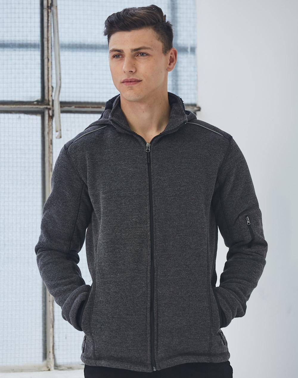 Men's Heather Bonded Coral Fleece Jacket - JK41