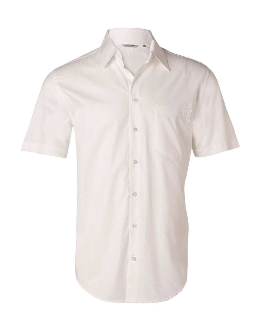 Mens Self Stripe Short Sleeve Shirt - M7100S
