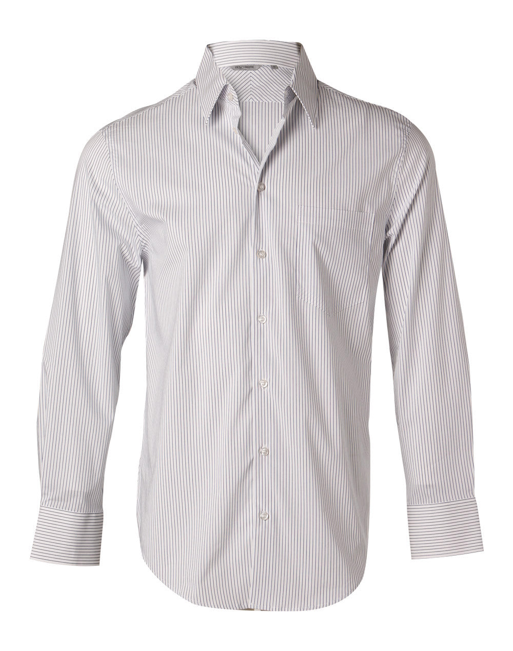 Mens Ticking Stripe Long Sleeve Shirt - M7200L