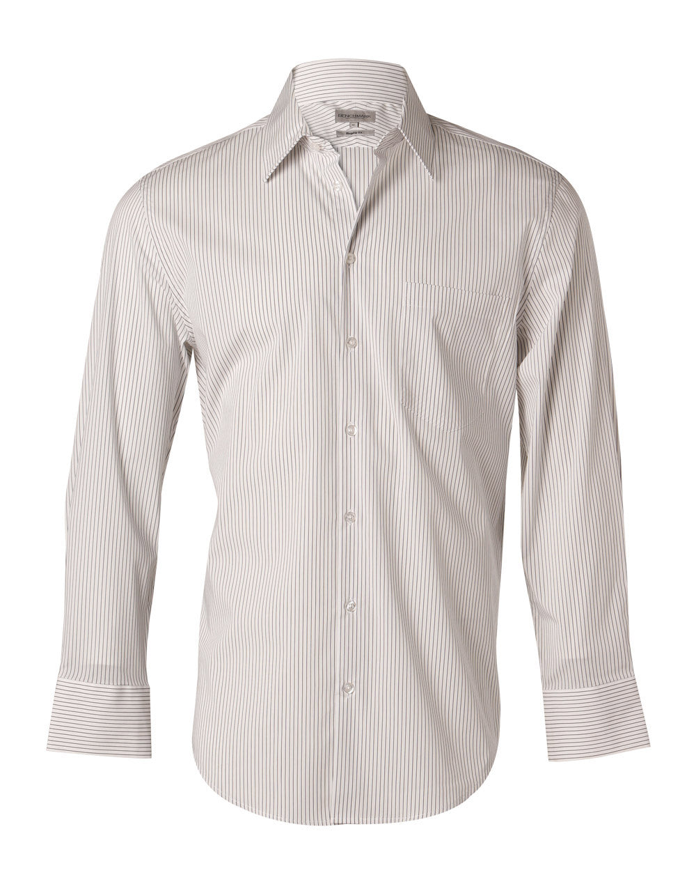 Mens Ticking Stripe Long Sleeve Shirt - M7200L