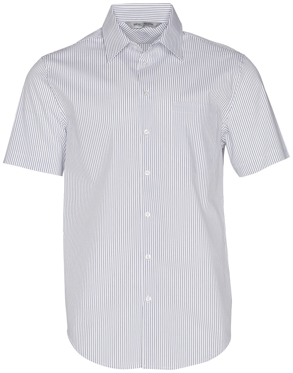 Mens Ticking Stripe Short Sleeve Shirt - M7200S
