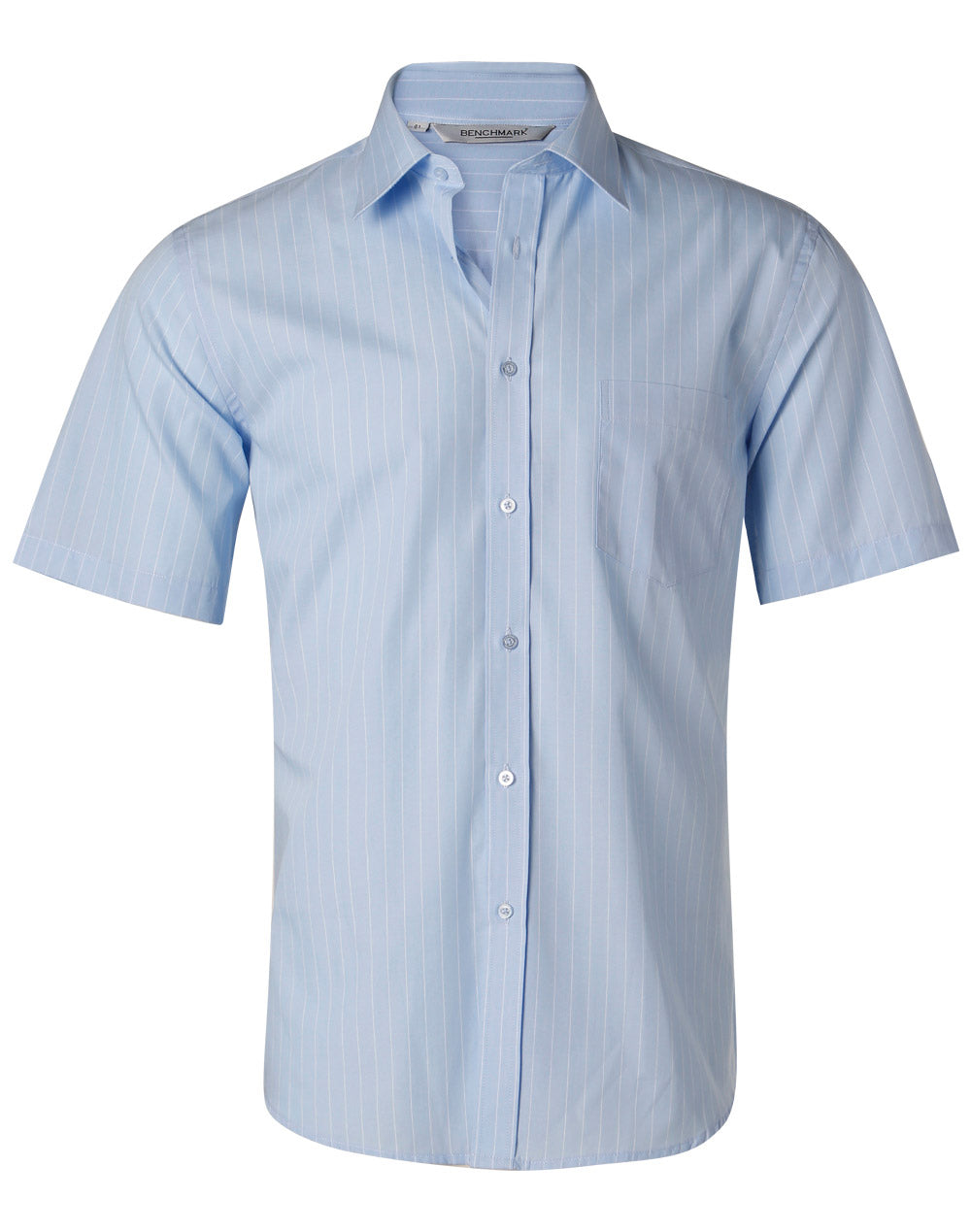Mens Pin Stripe Short Sleeve Shirt - M7221