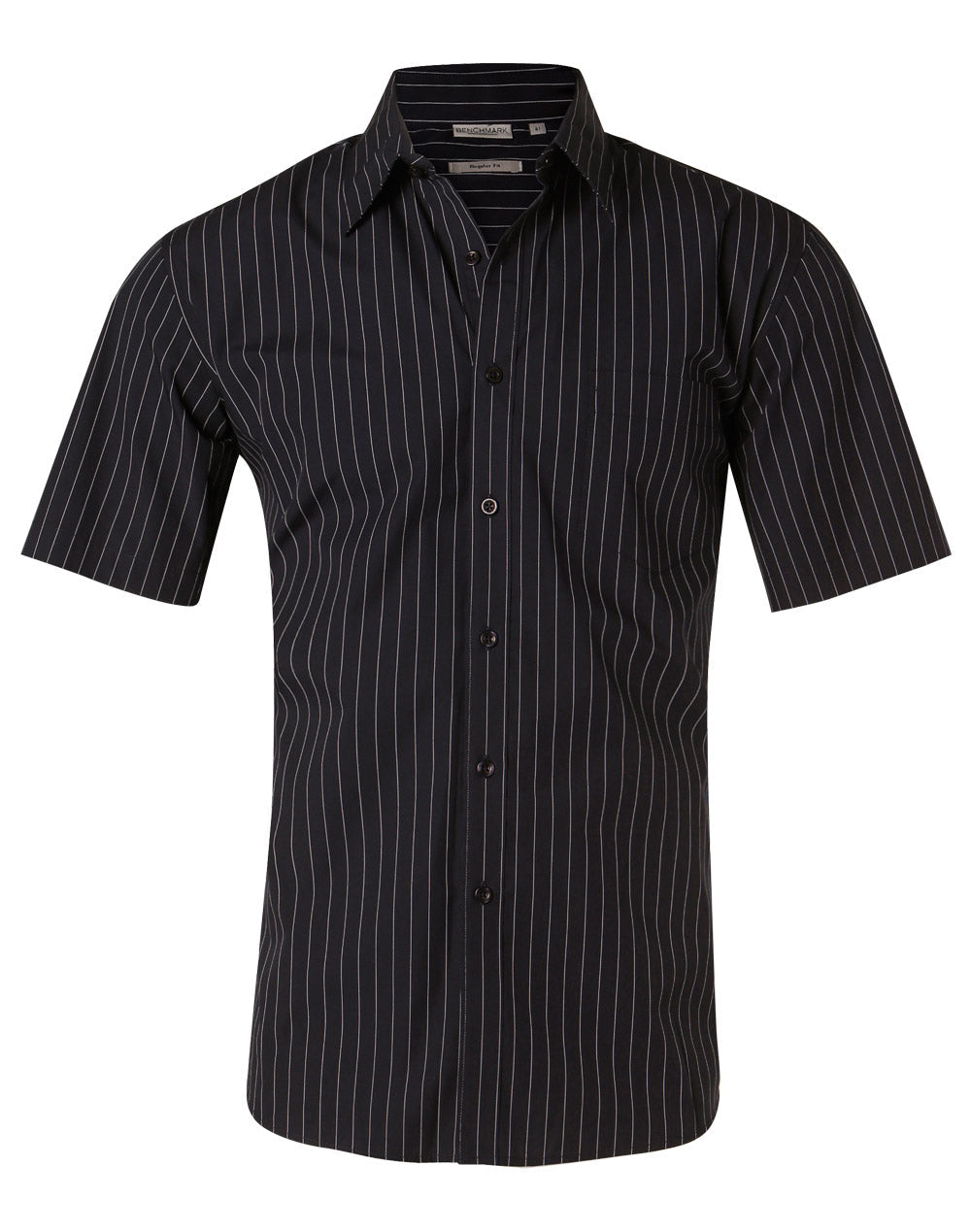 Mens Pin Stripe Short Sleeve Shirt - M7221