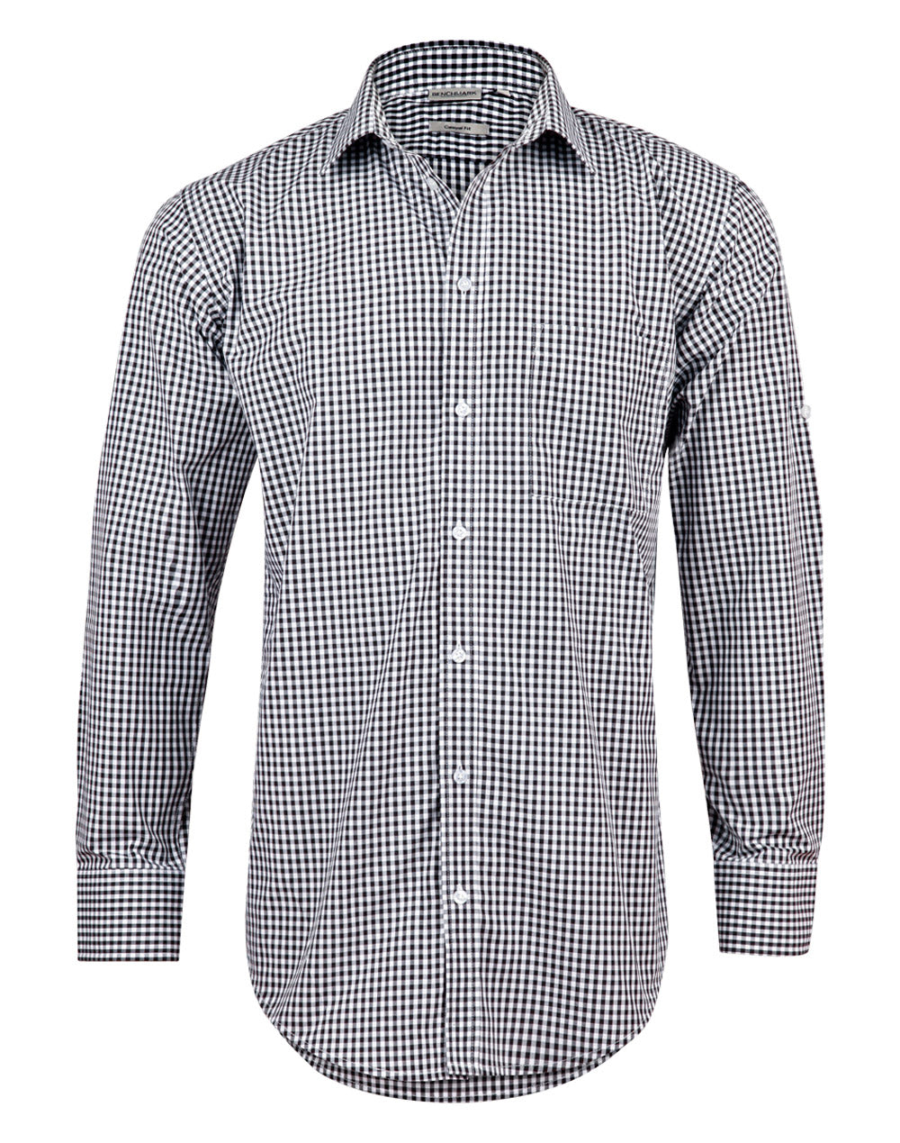 Mens Gingham Check Long Sleeve Shirt - M7300L