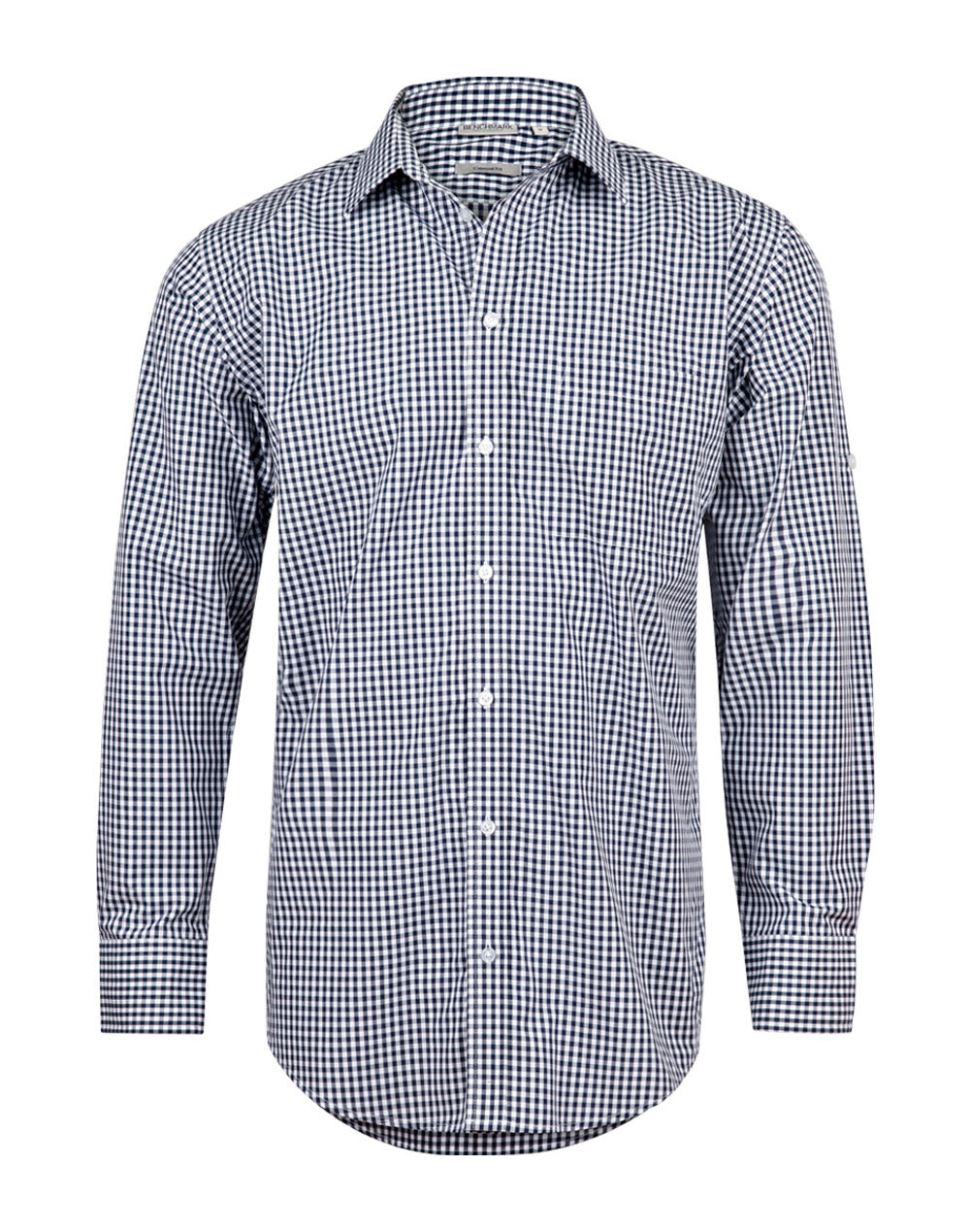 Mens Gingham Check Long Sleeve Shirt - M7300L