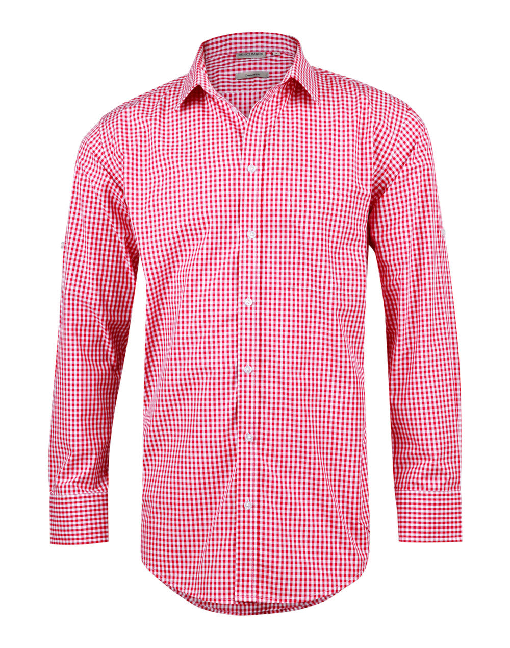 Mens Gingham Check Long Sleeve Shirt - M7300L